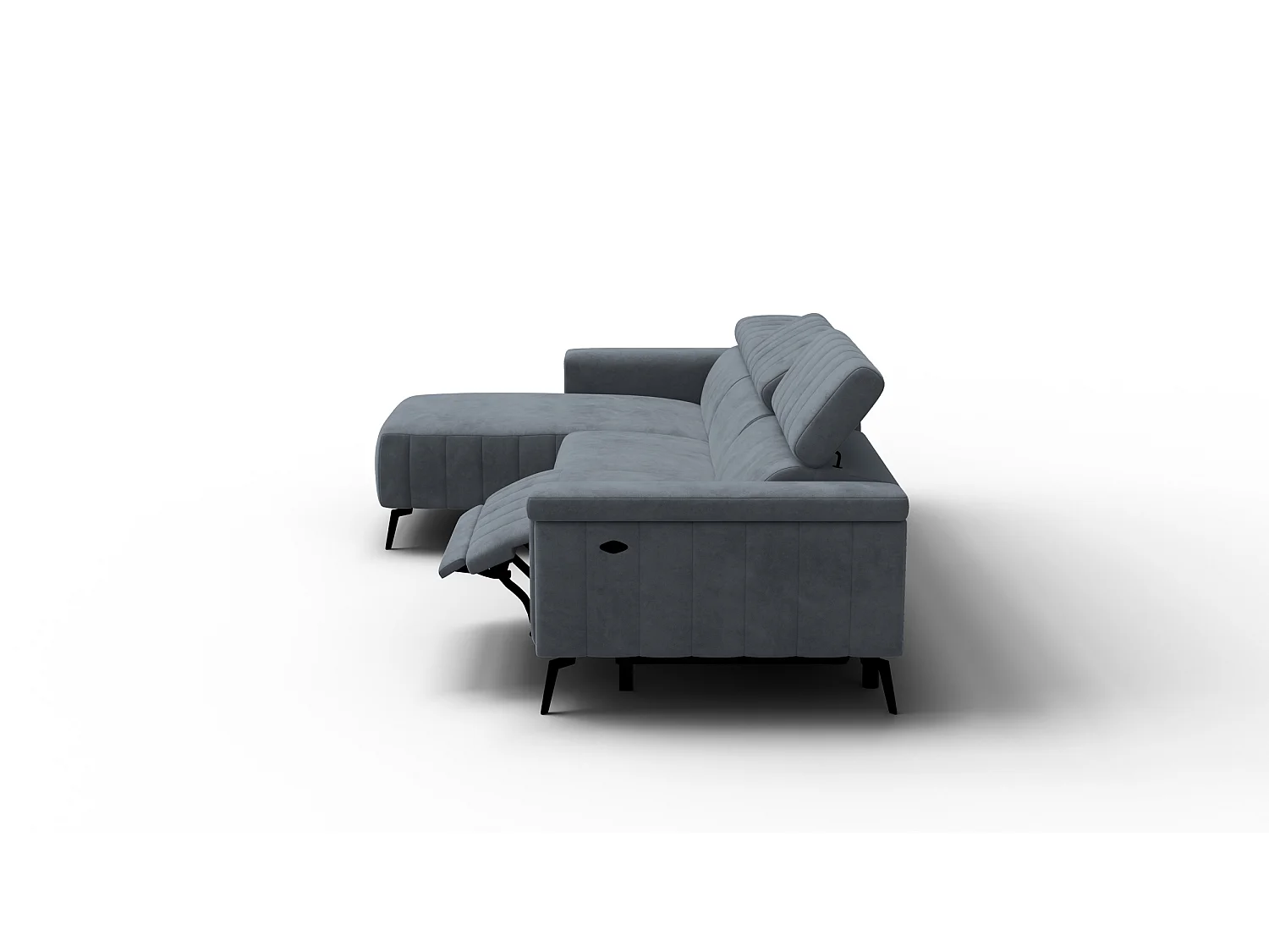 Ecksofa 4-Sitzer NORDEL, dunkelgrau