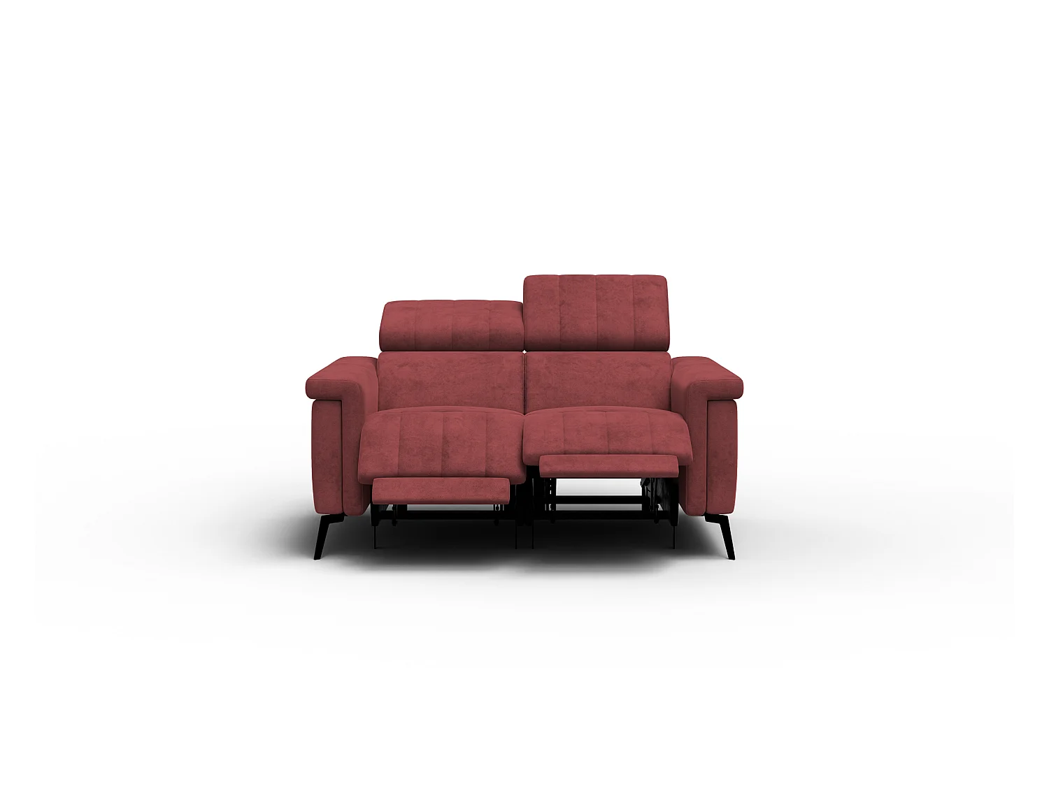 Canapé relax 2 places NORDEL, tissu bordeaux