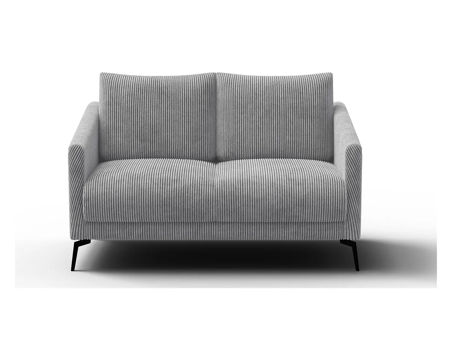 Canapé 2 places VILT, tissu gris clair