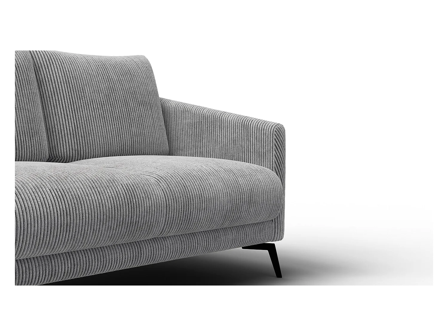 Canapé 2 places VILT, tissu gris clair