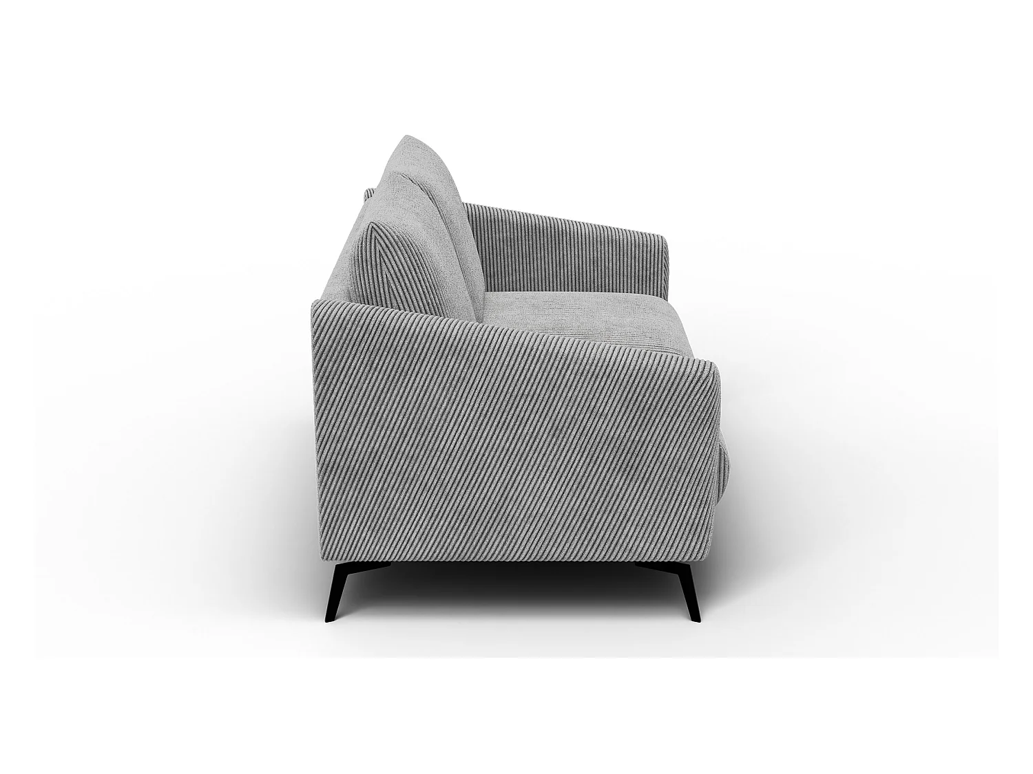 Canapé 2 places VILT, tissu gris clair