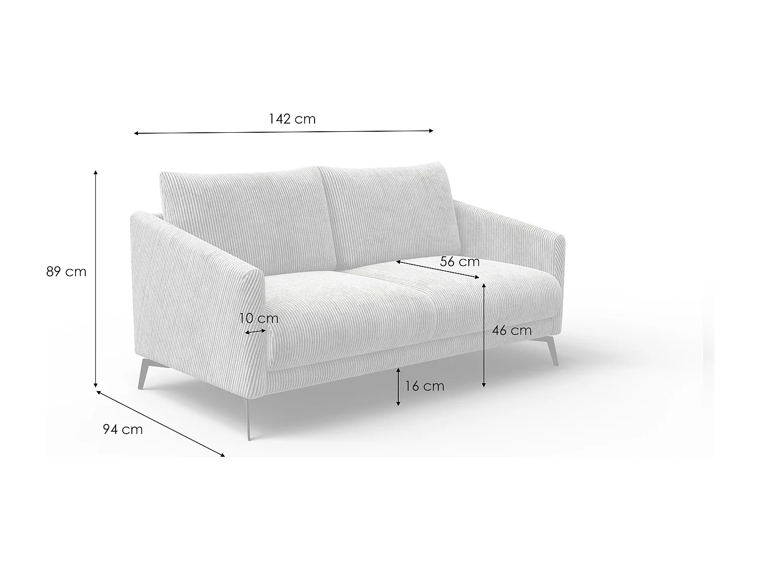 Sofa 2-Sitzer VILT, mint