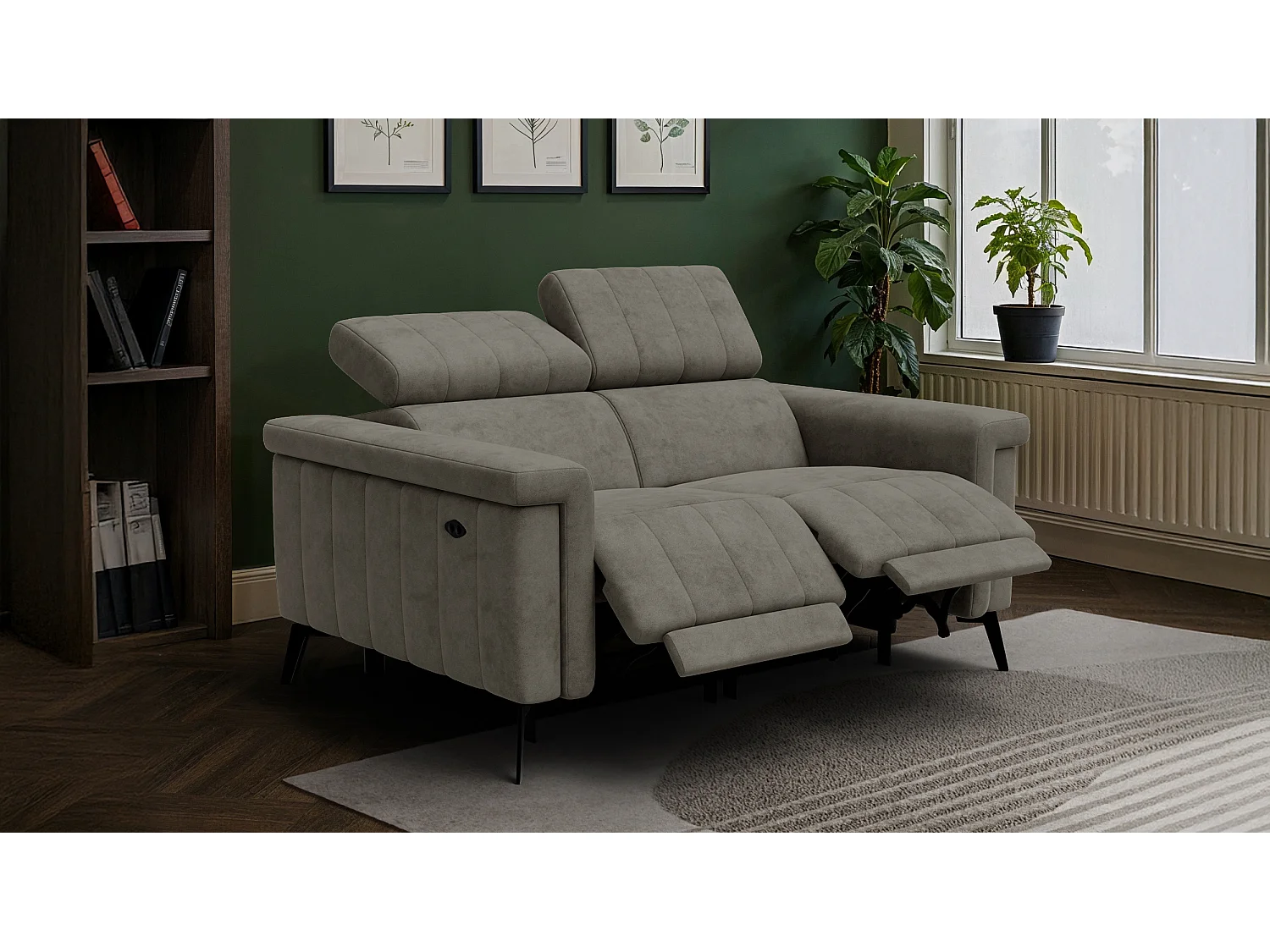 Relaxsofa 2-Sitzer NORDEL, taupe