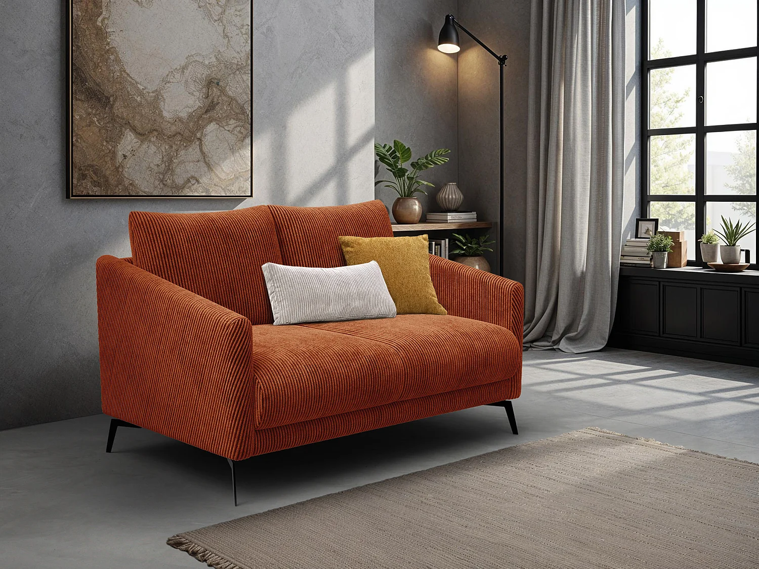 Sofa 2-Sitzer VILT, orange