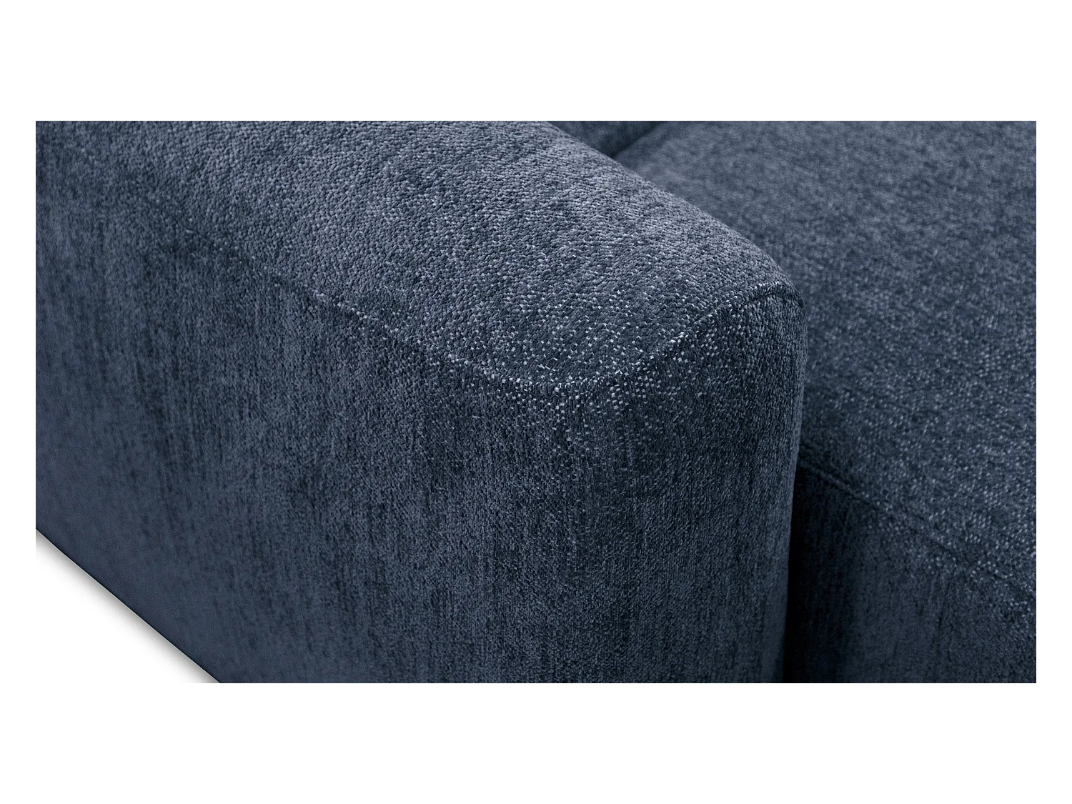 Canapé d'angle 4 places NERO, tissu bleu marine