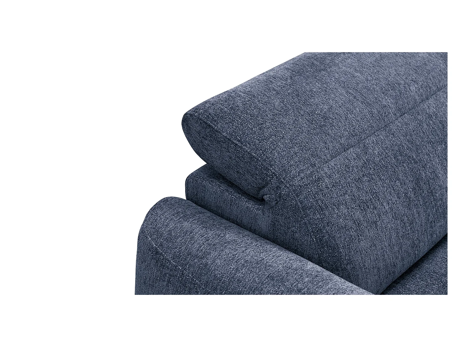 Canapé d'angle 4 places NERO, tissu bleu marine