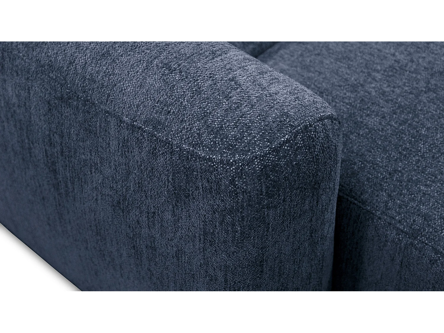 Canapé d'angle 4 places NERO, tissu bleu marine