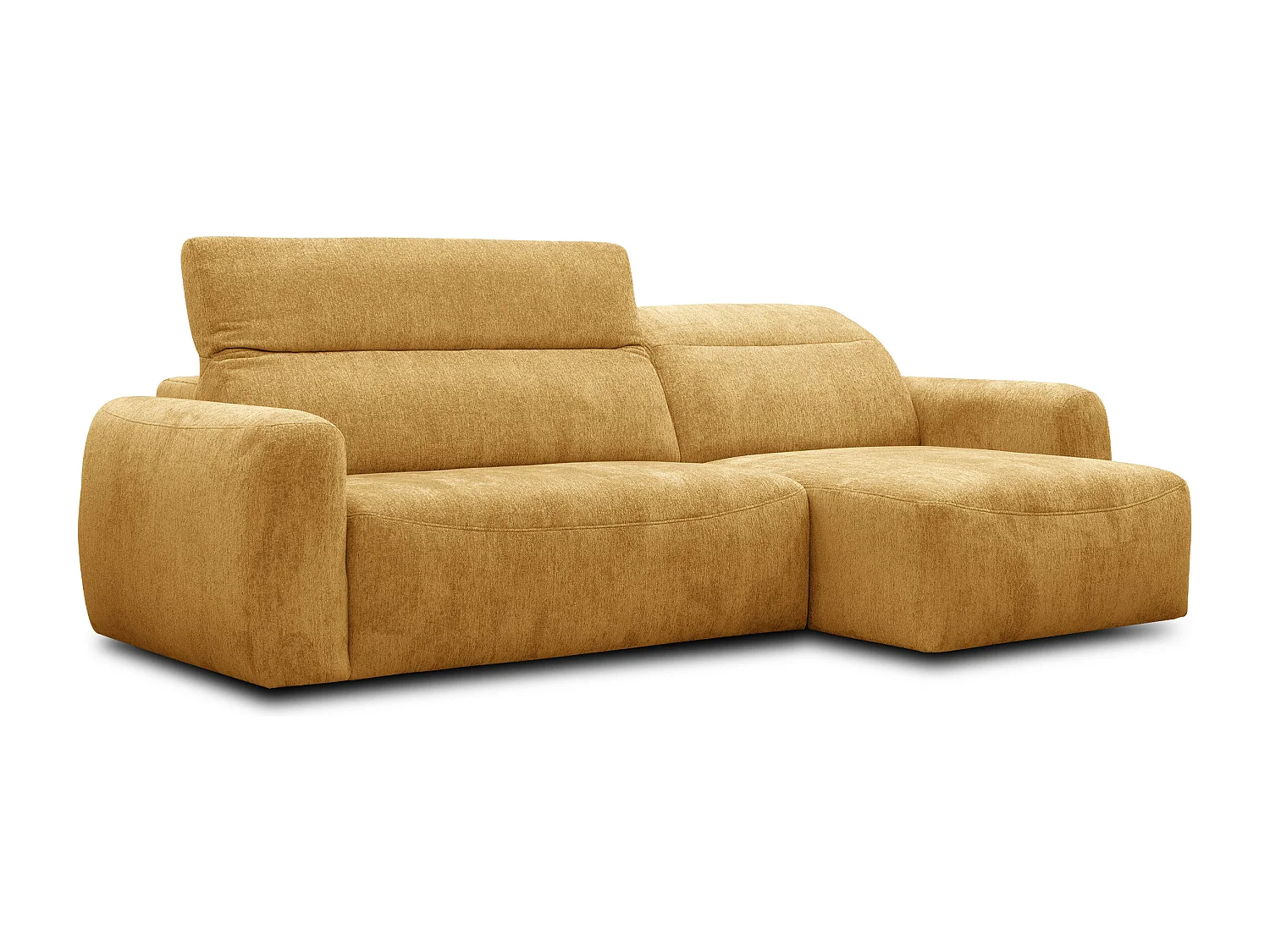 Ecksofa 4-Sitzer rechts NERO, gelb