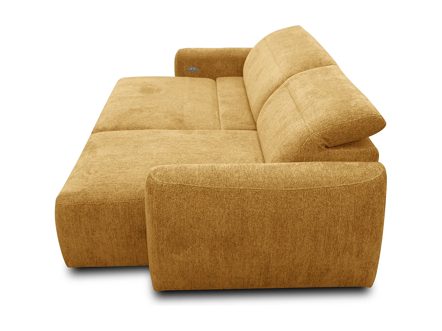 Ecksofa 4-Sitzer rechts NERO, gelb