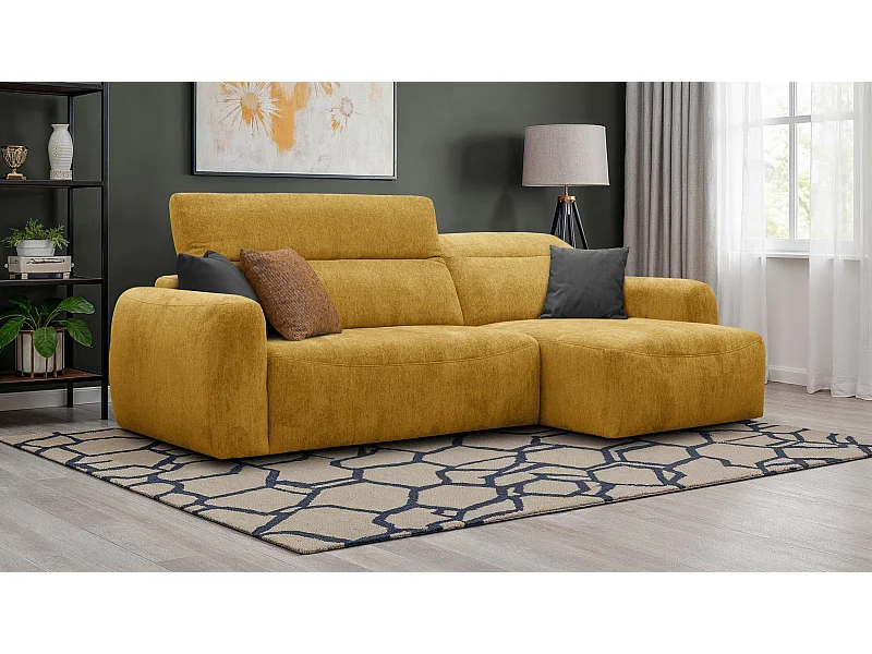 Ecksofa 4-Sitzer rechts NERO, gelb