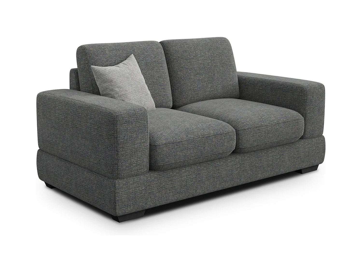 Canapé 2 places OTTO, tissu anthracite