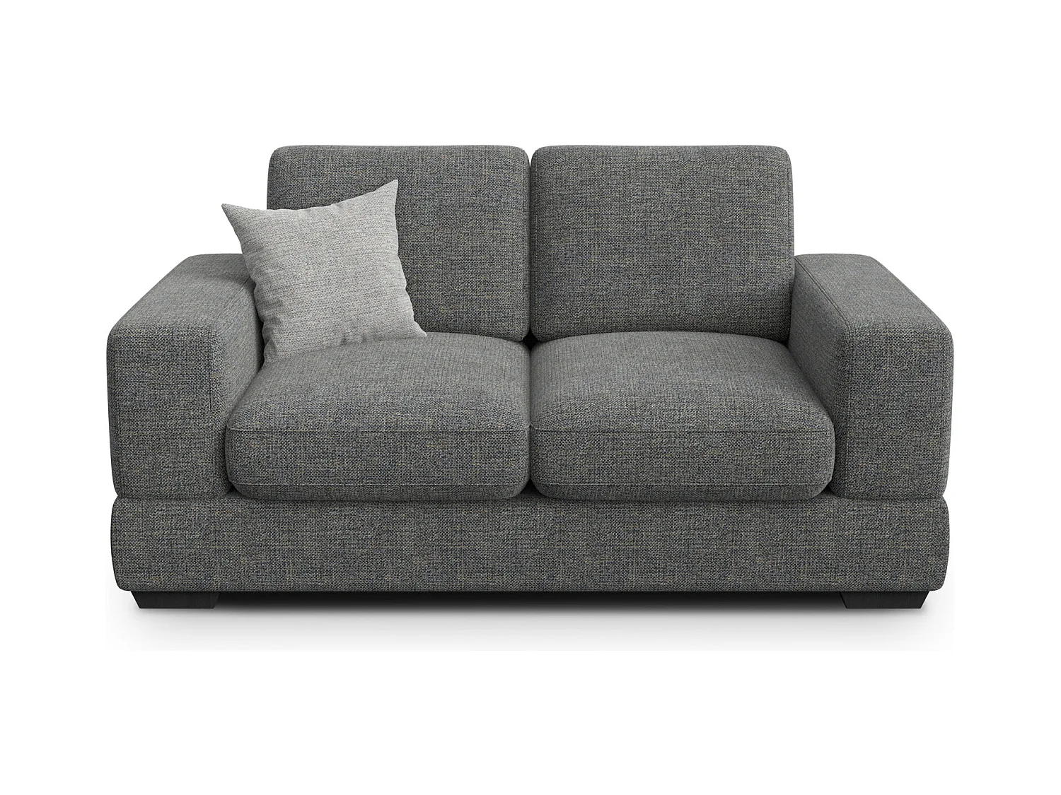 Canapé 2 places OTTO, tissu anthracite