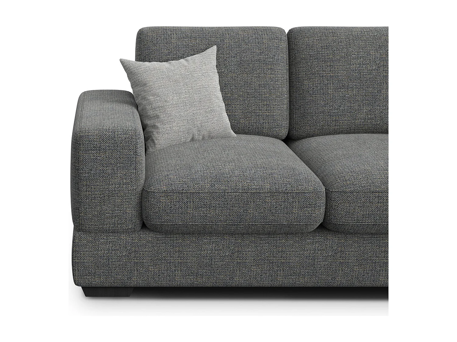 Canapé 2 places OTTO, tissu anthracite