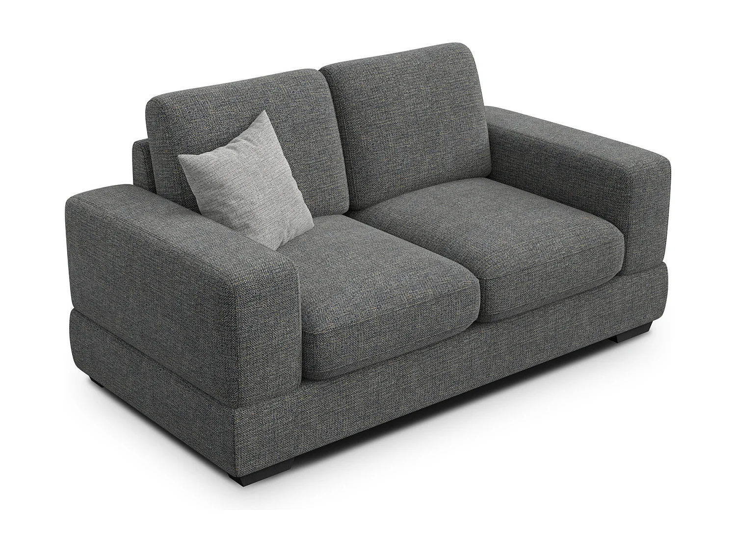 Canapé 2 places OTTO, tissu anthracite