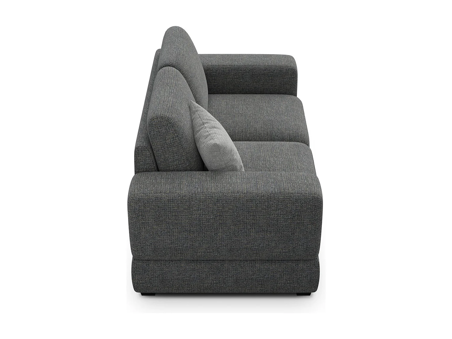 Canapé 2 places OTTO, tissu anthracite