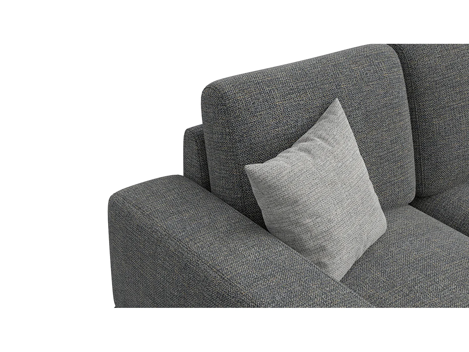 Canapé 2 places OTTO, tissu anthracite