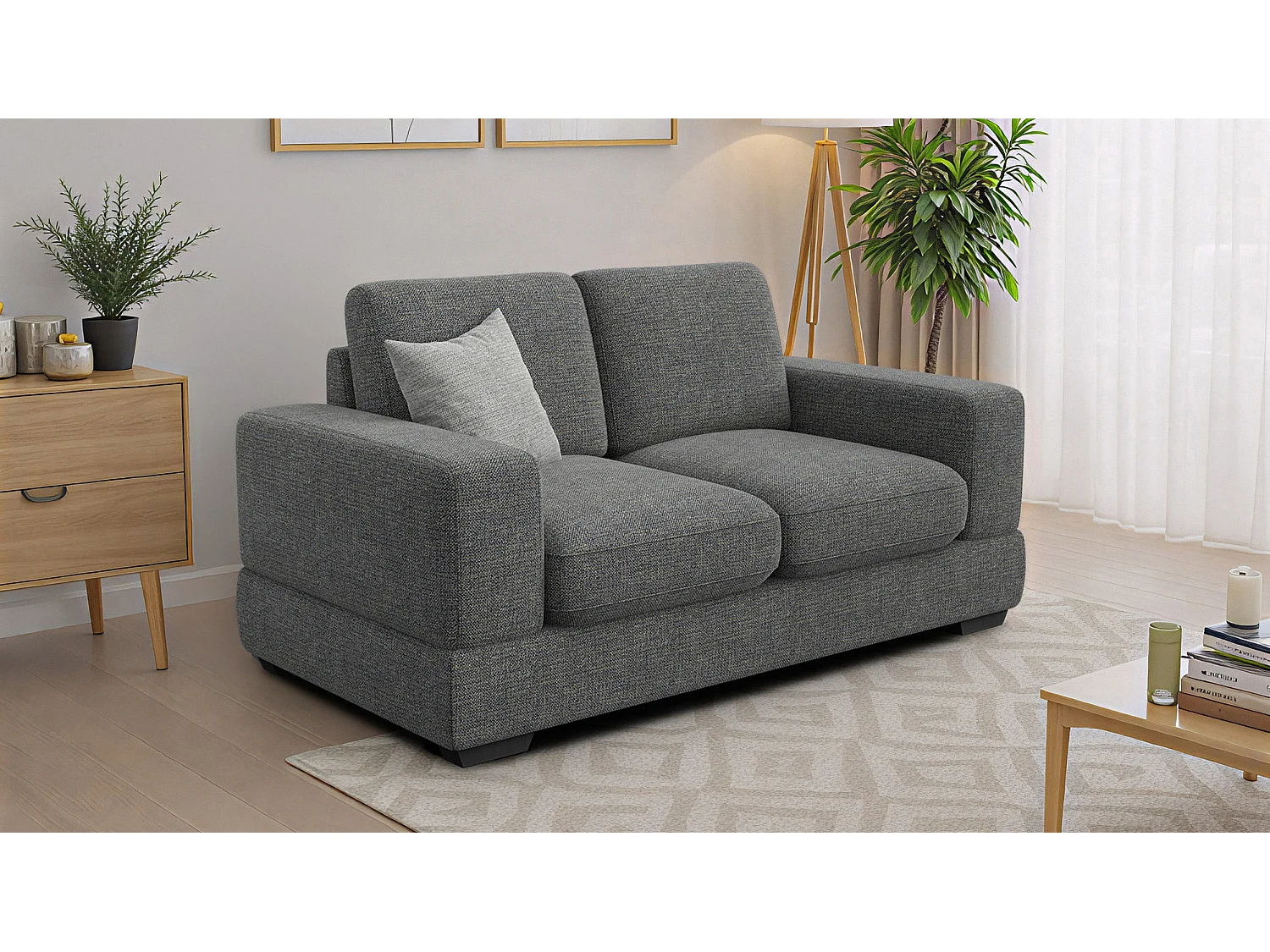 Sofa 2-Sitzer OTTO, anthracit
