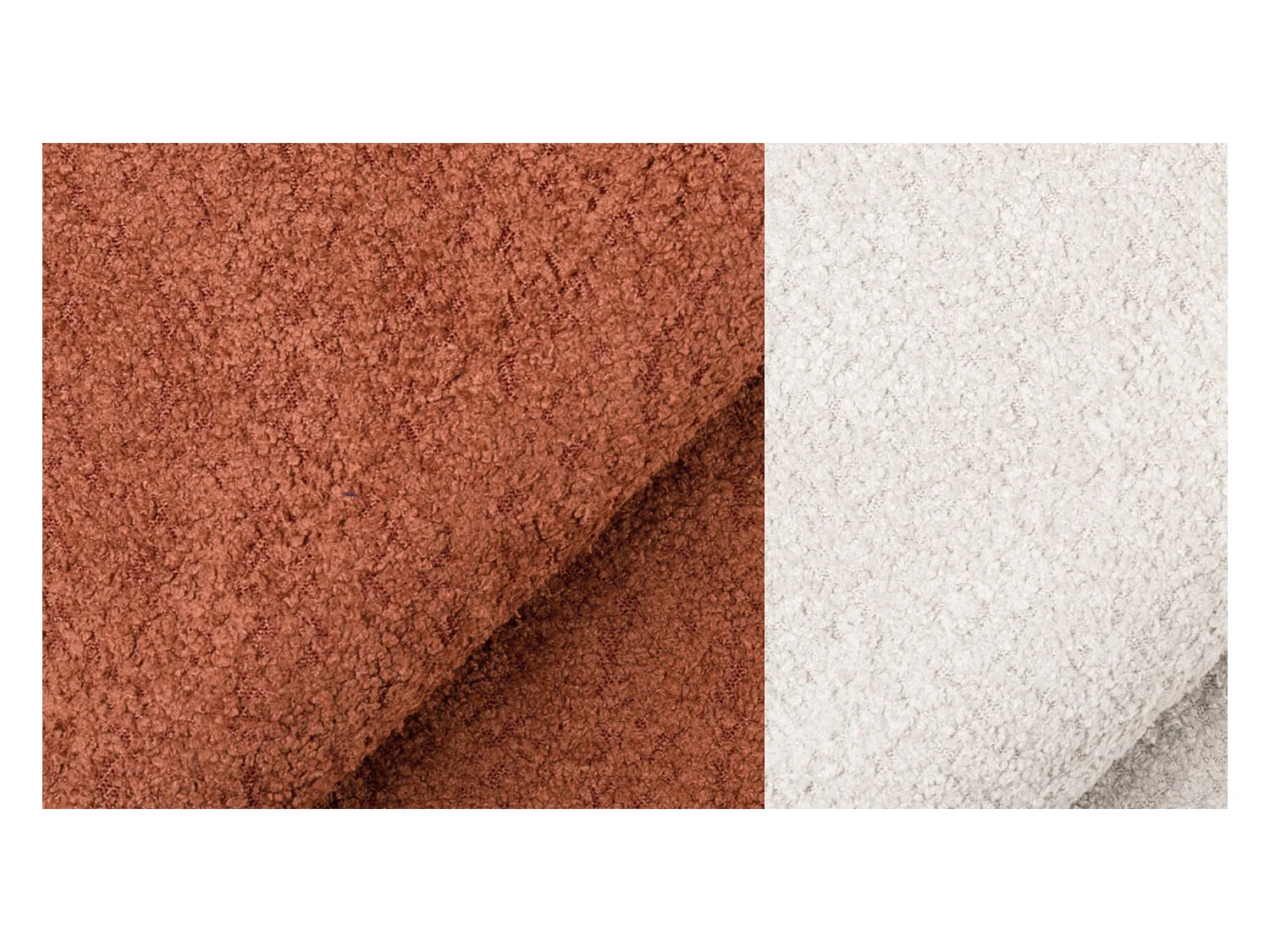 Canapé 2,5 places CALME, tissu orange foncé