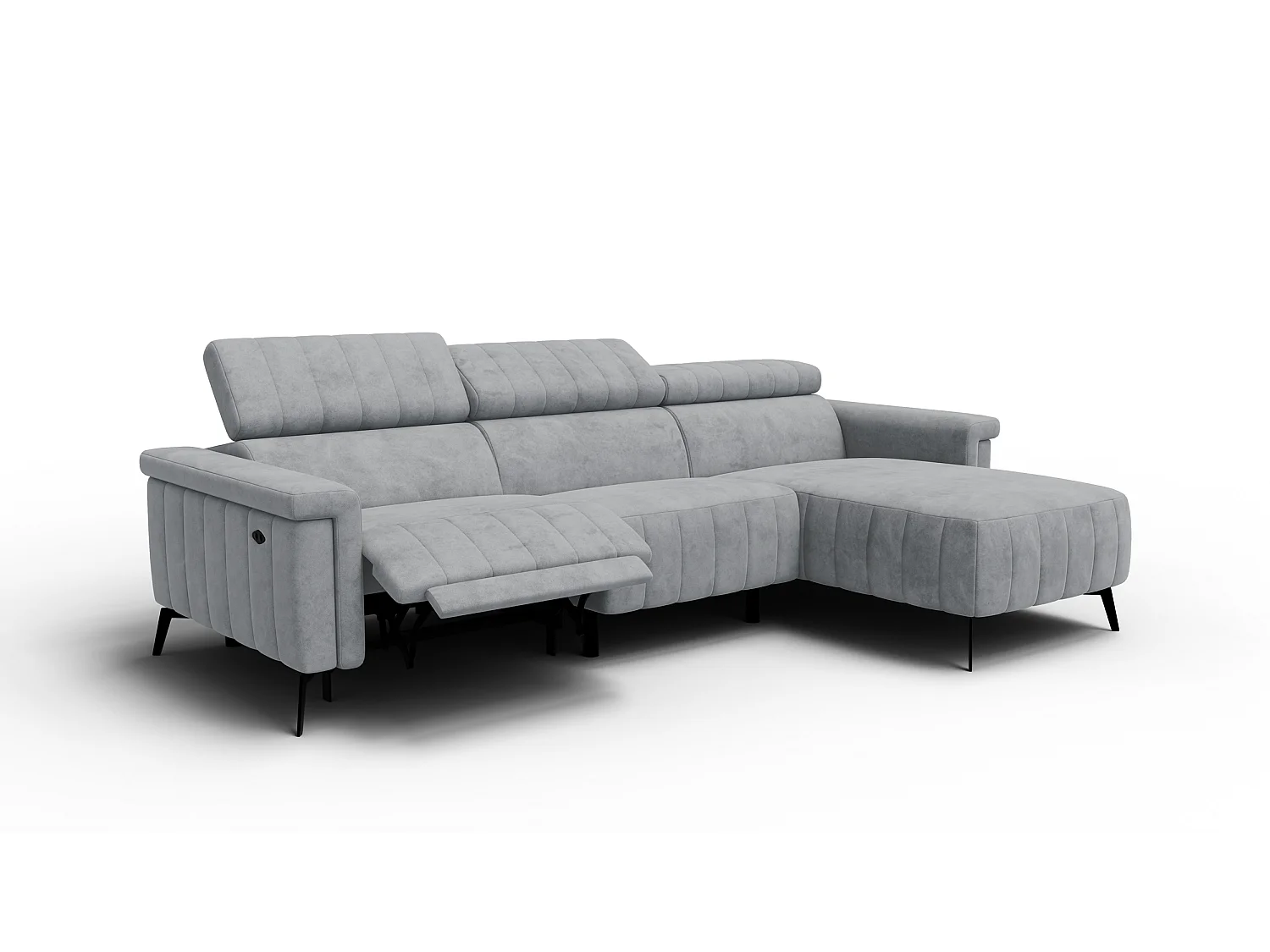 Ecksofa 4-Sitzer NORDEL, grau