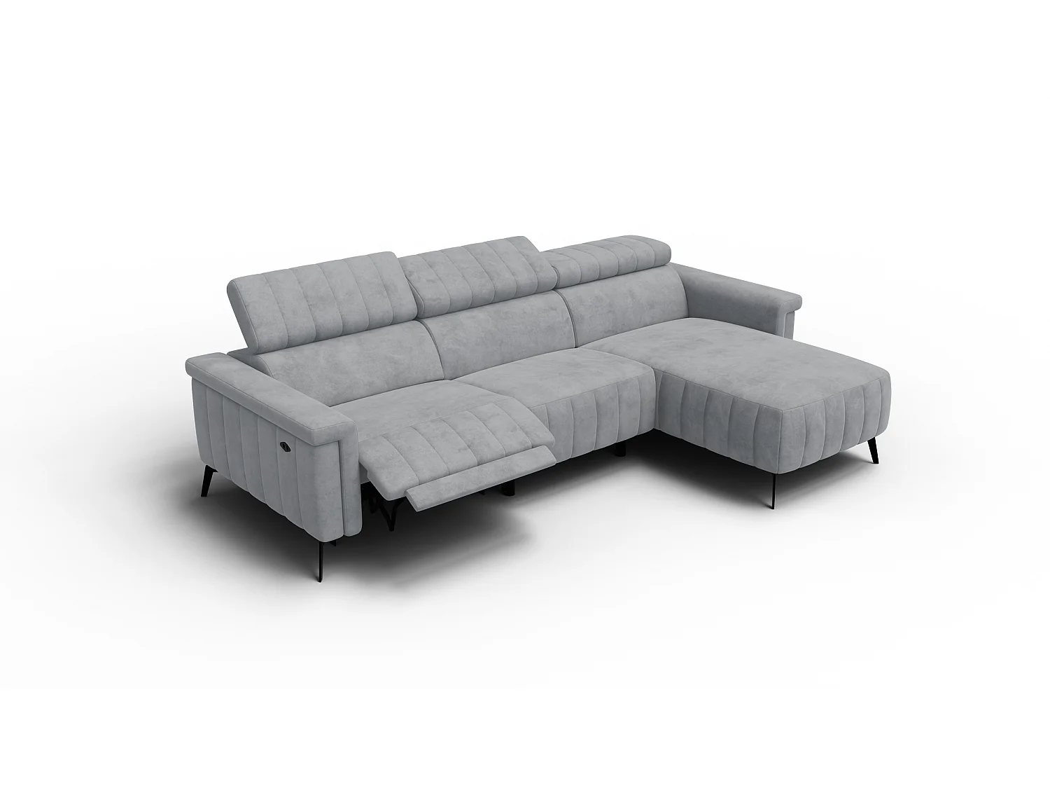 Ecksofa 4-Sitzer NORDEL, grau