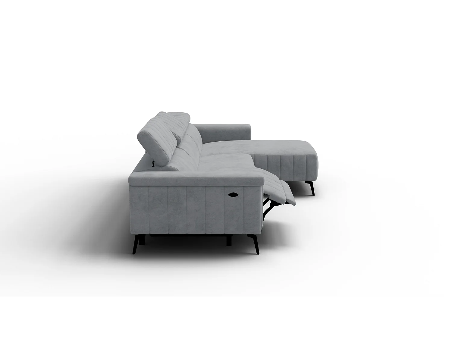 Ecksofa 4-Sitzer NORDEL, grau