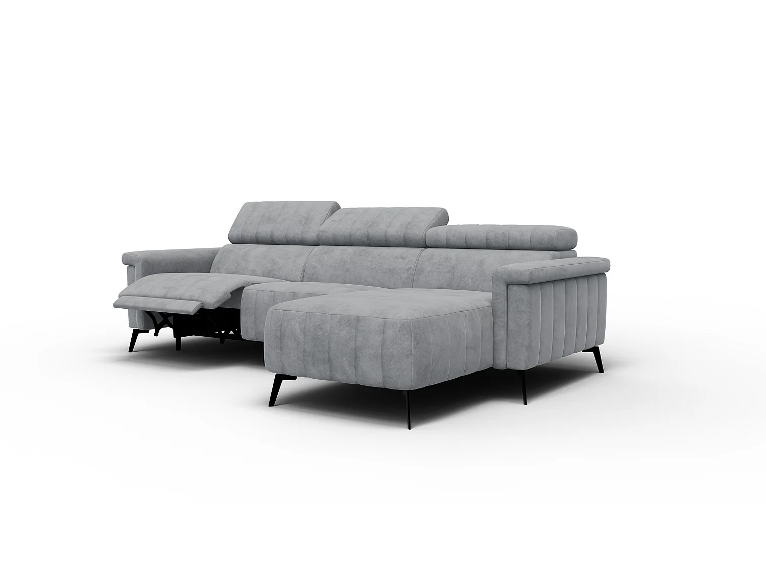 Ecksofa 4-Sitzer NORDEL, grau