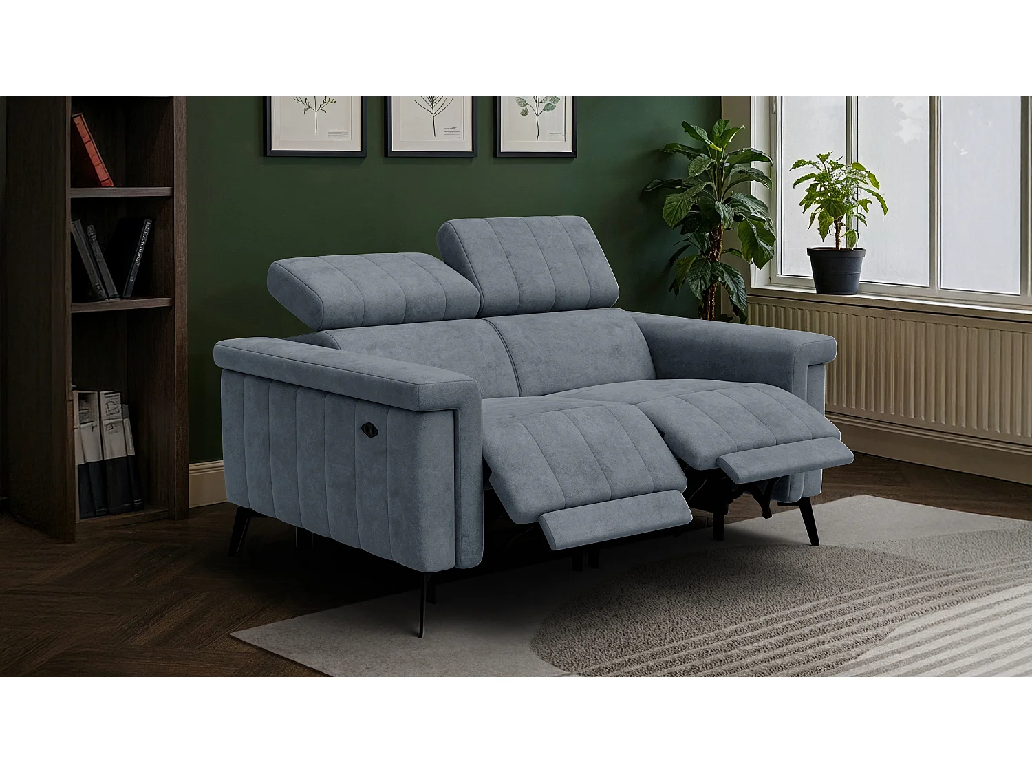 Relaxsofa 2-Sitzer NORDEL, dunkelgrau