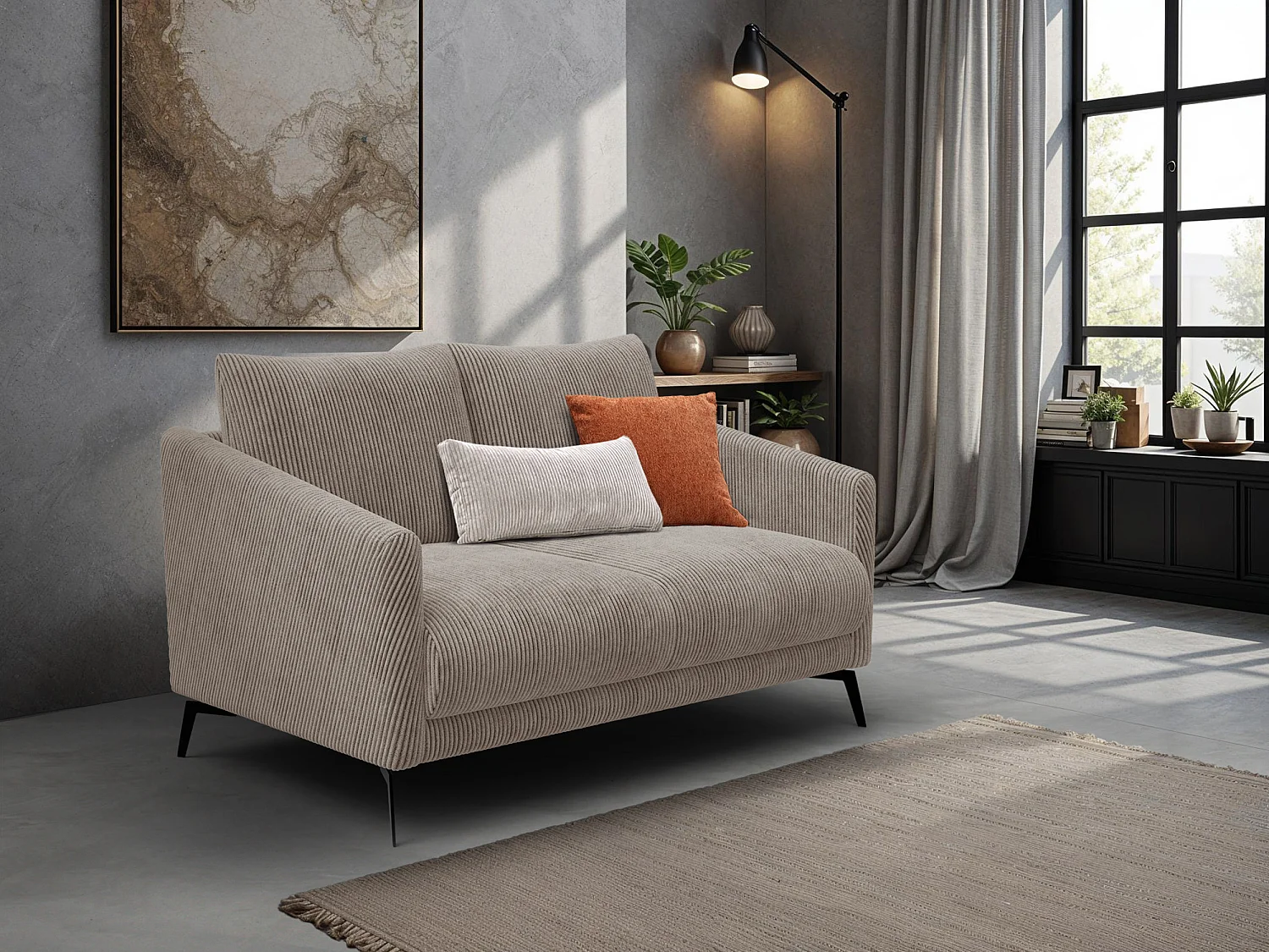 Sofa 2-Sitzer VILT, taupe