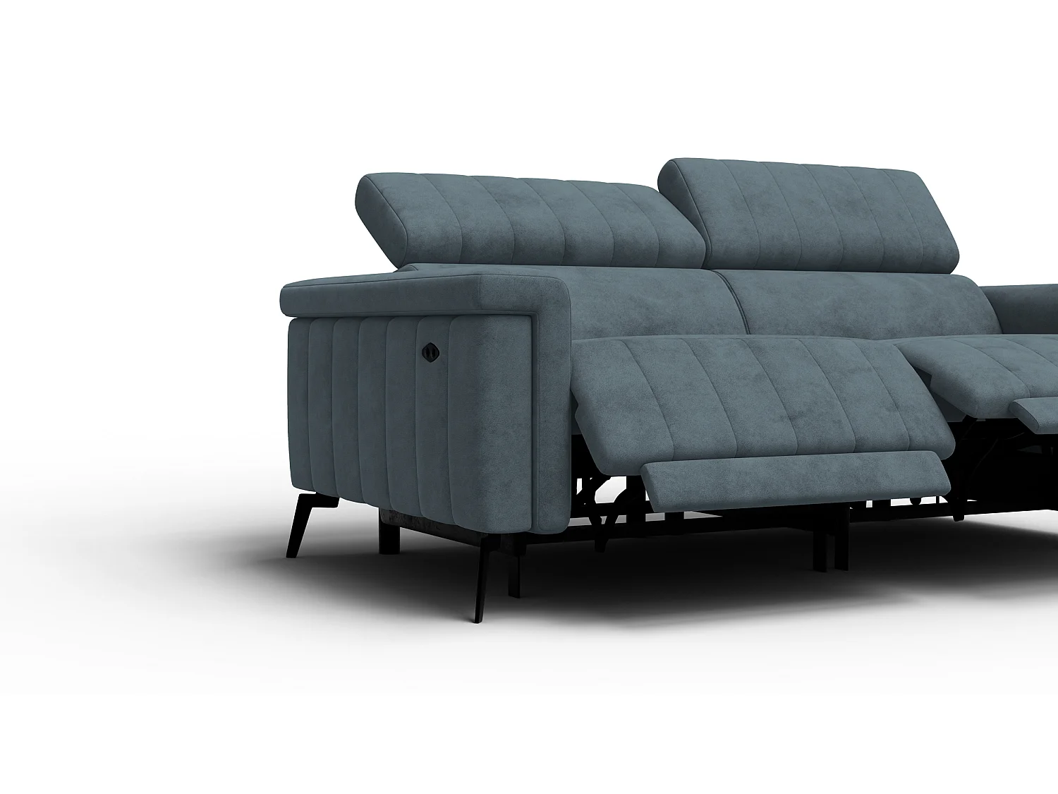 Relaxsofa 3-Sitzer NORDEL, blaugrau