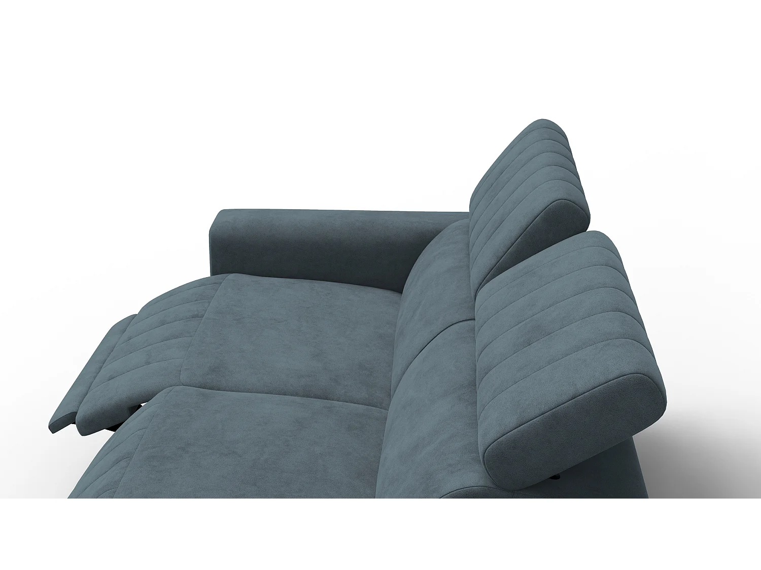 Relaxsofa 3-Sitzer NORDEL, blaugrau