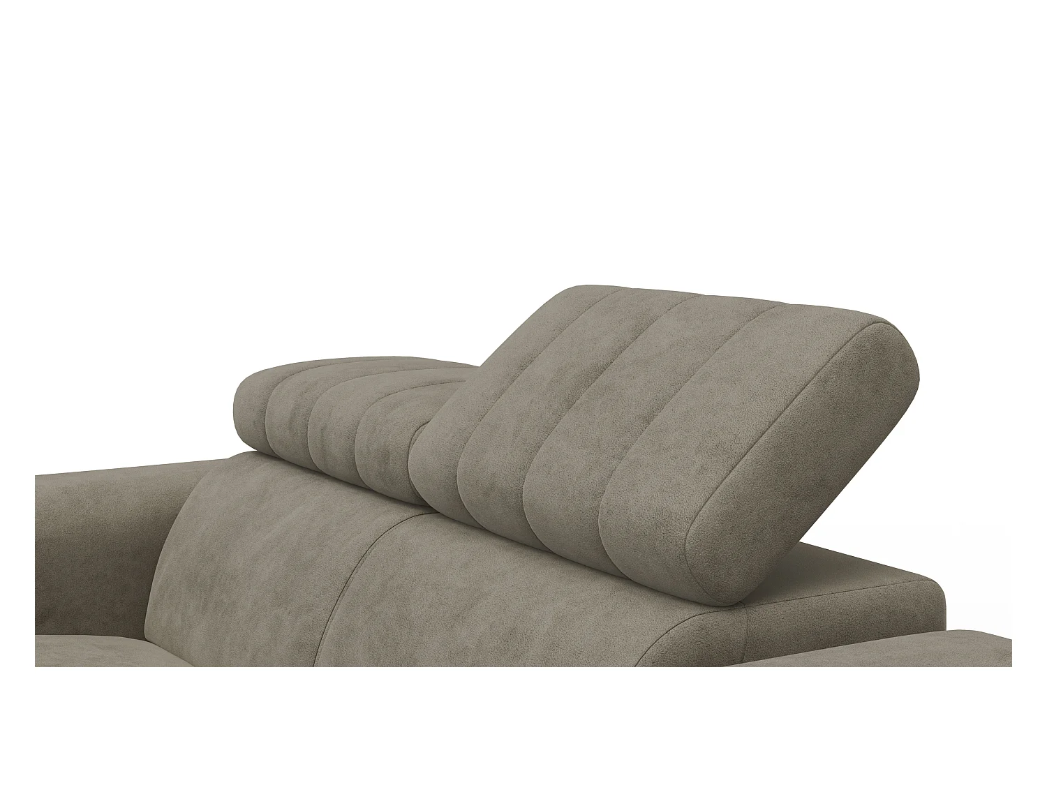 Canapé 2 places NORDEL, tissu beige foncé