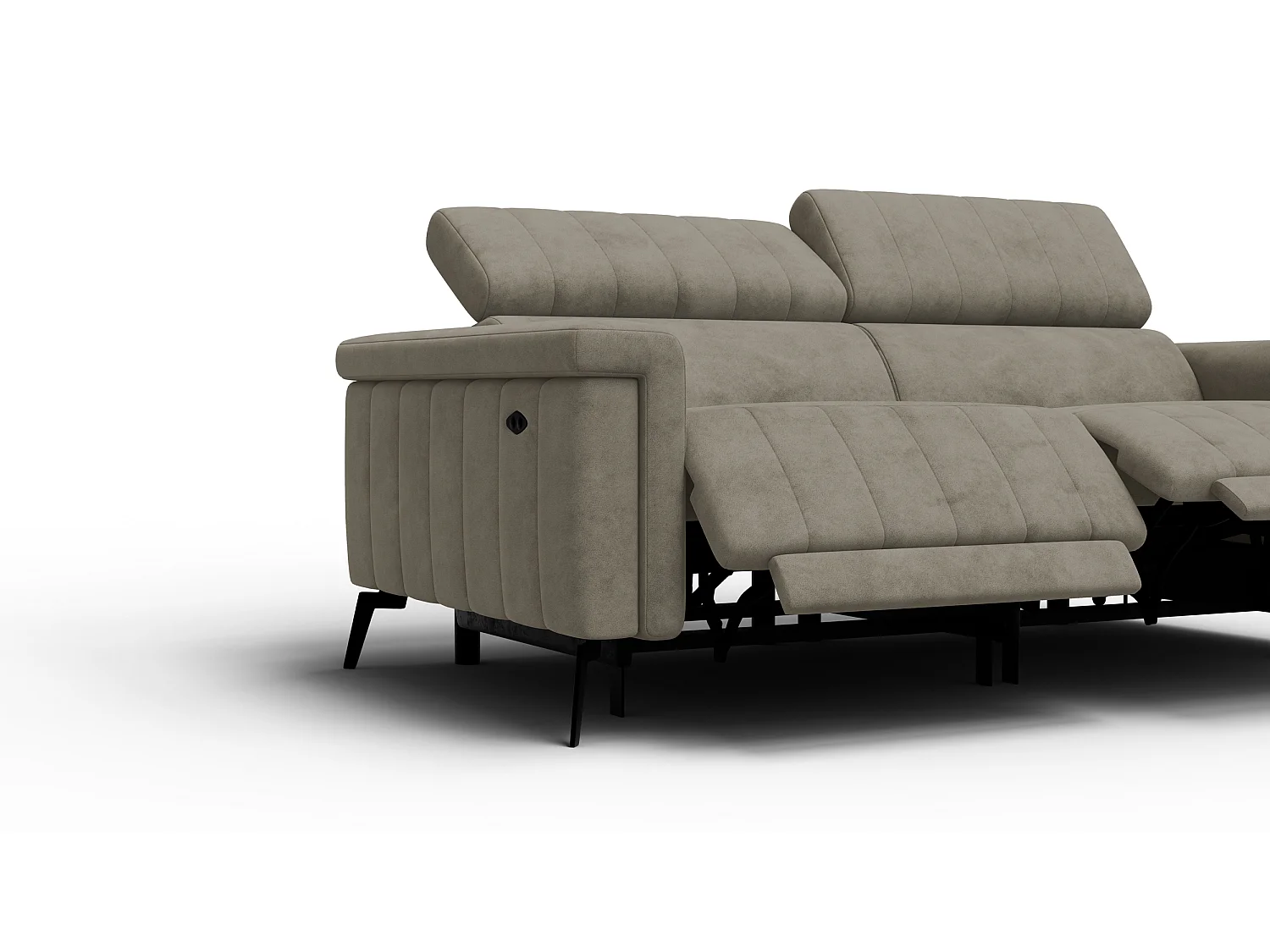 Relaxsofa 3-Sitzer NORDEL, dunkles beige