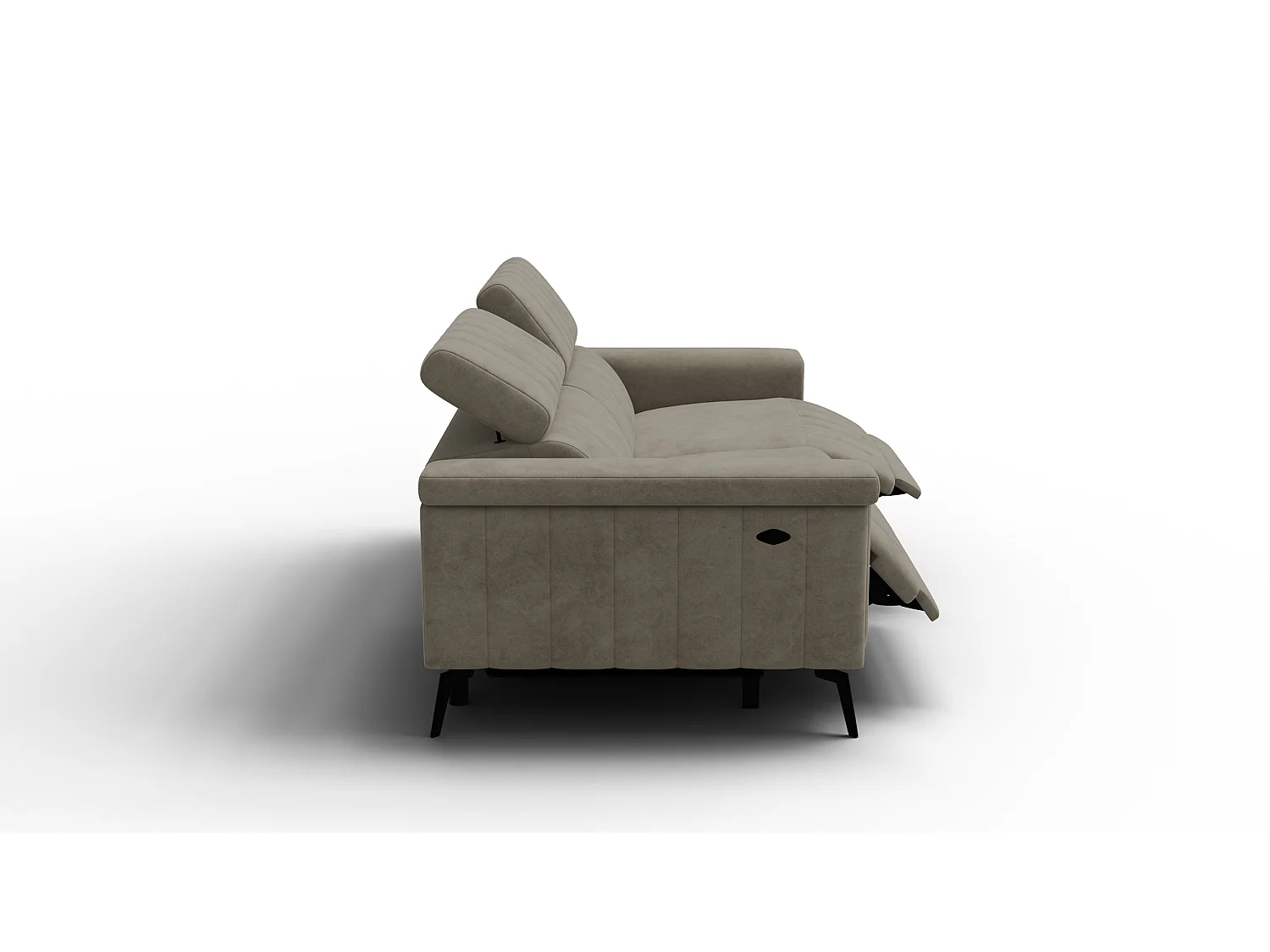 Relaxsofa 3-Sitzer NORDEL, dunkles beige