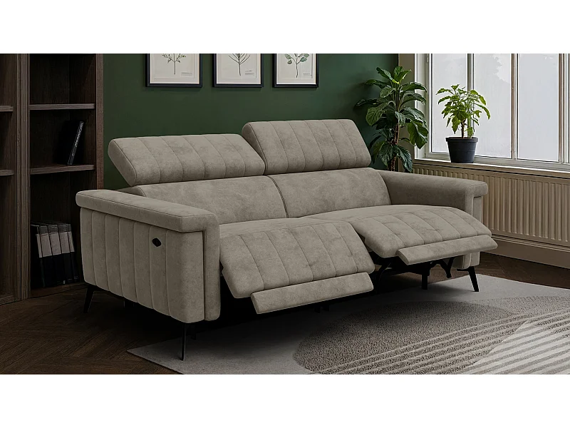 Relaxsofa 3-Sitzer NORDEL, dunkles beige