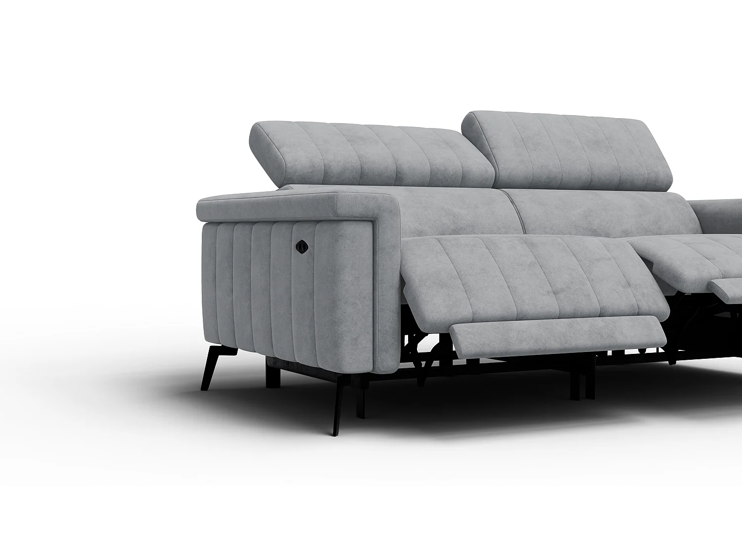 Relaxsofa 3-Sitzer NORDEL, grau