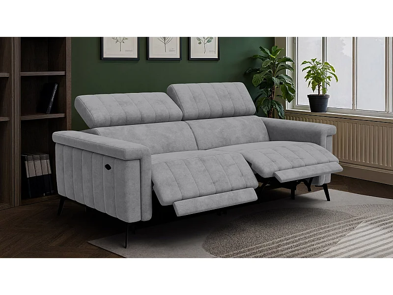 Relaxsofa 3-Sitzer NORDEL, grau