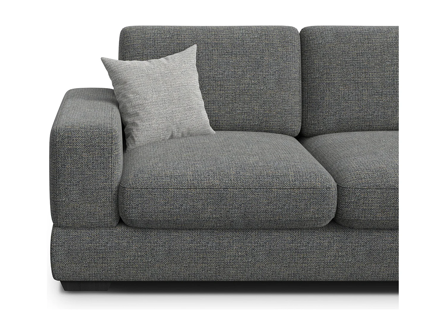 Canapé 3 places OTTO, tissu anthracite