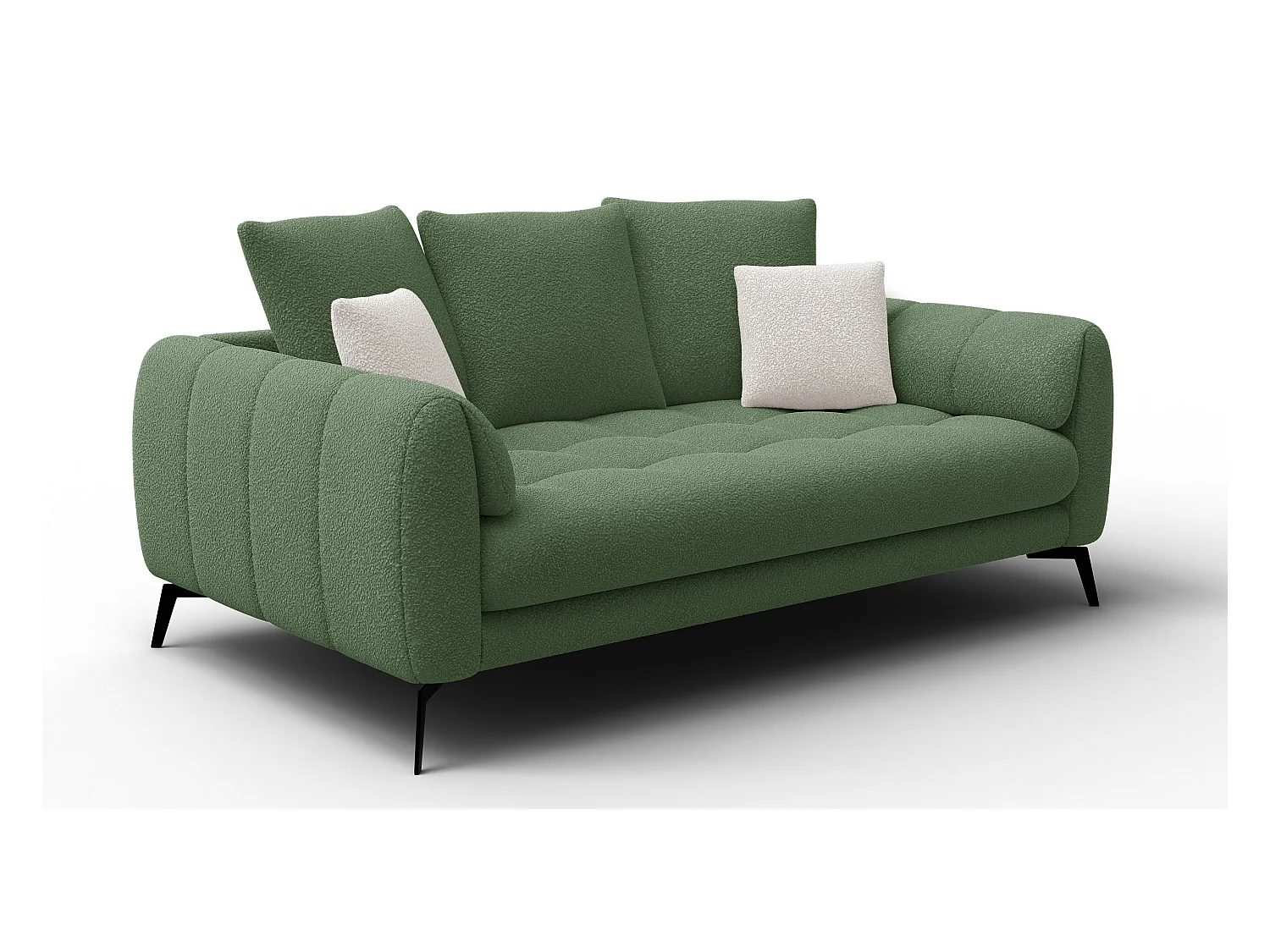 Canapé 2,5 places CALME, tissu olive