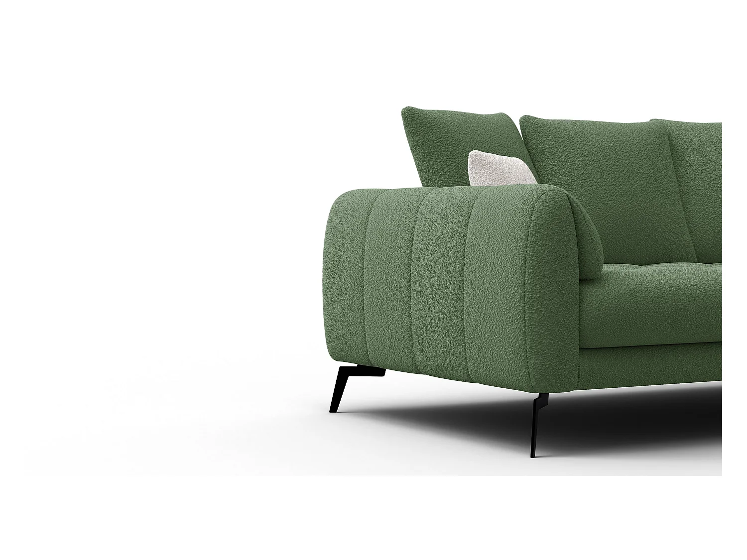 Canapé 2,5 places CALME, tissu olive