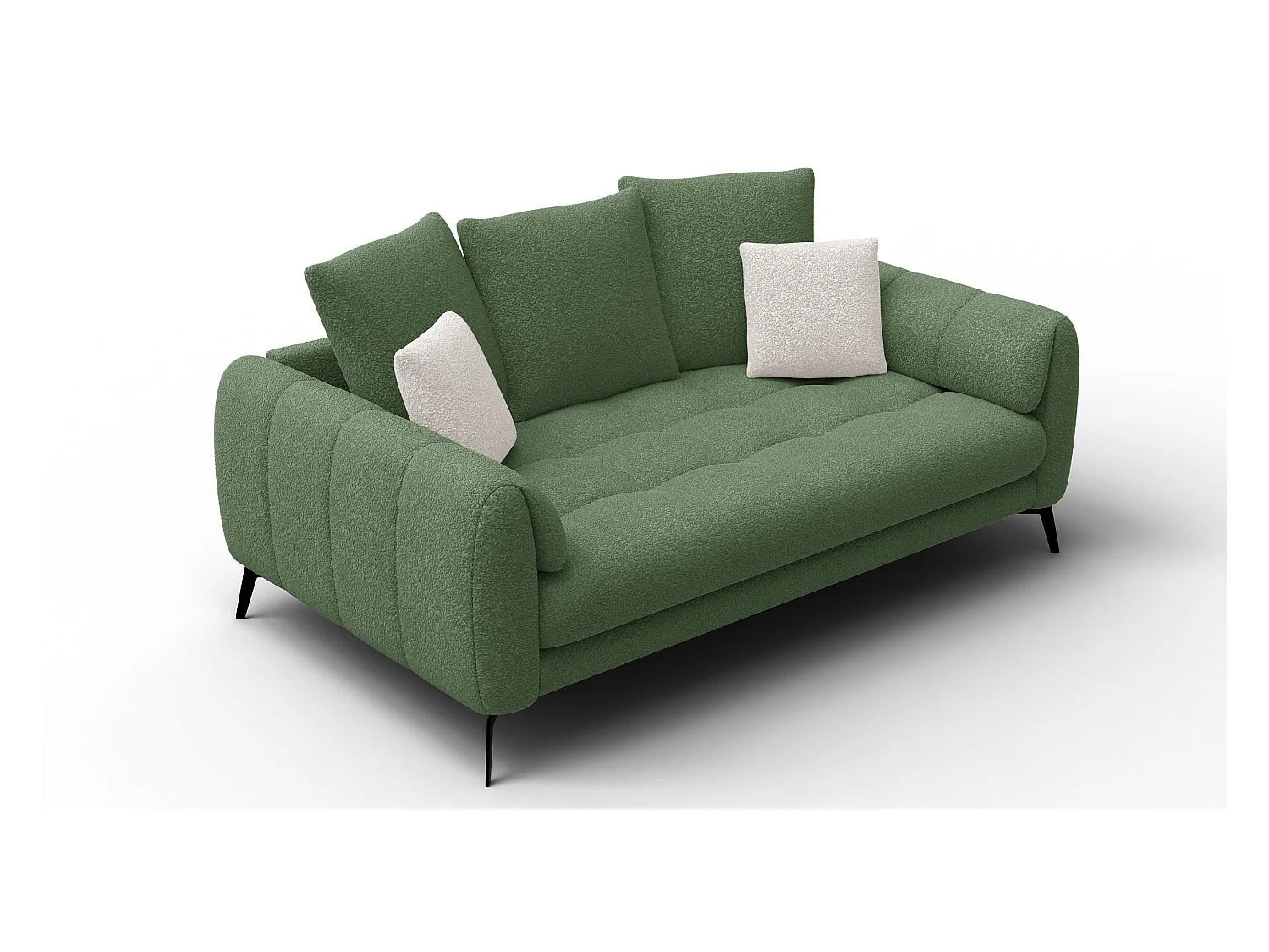 Canapé 2,5 places CALME, tissu olive