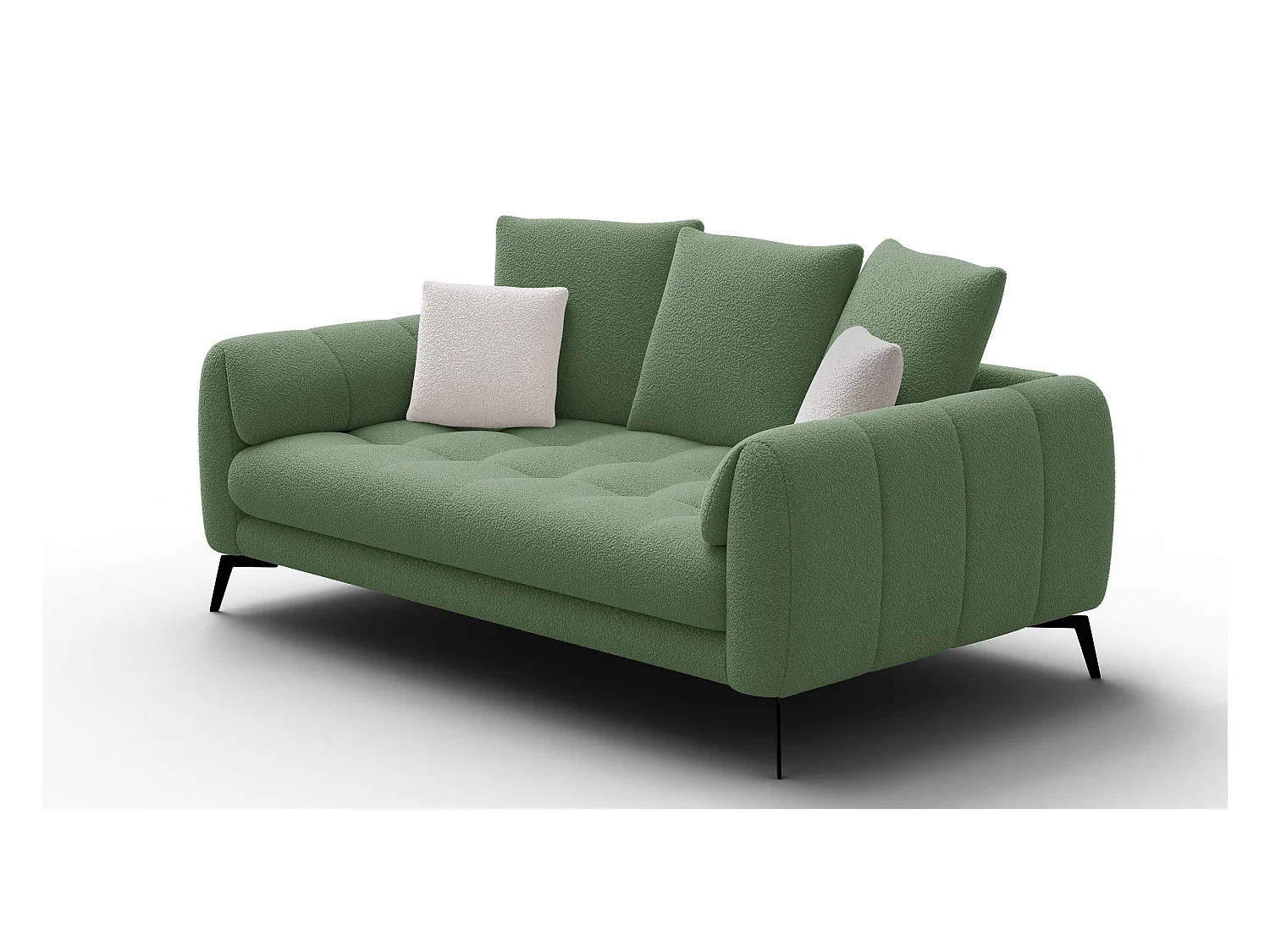 Canapé 2,5 places CALME, tissu olive