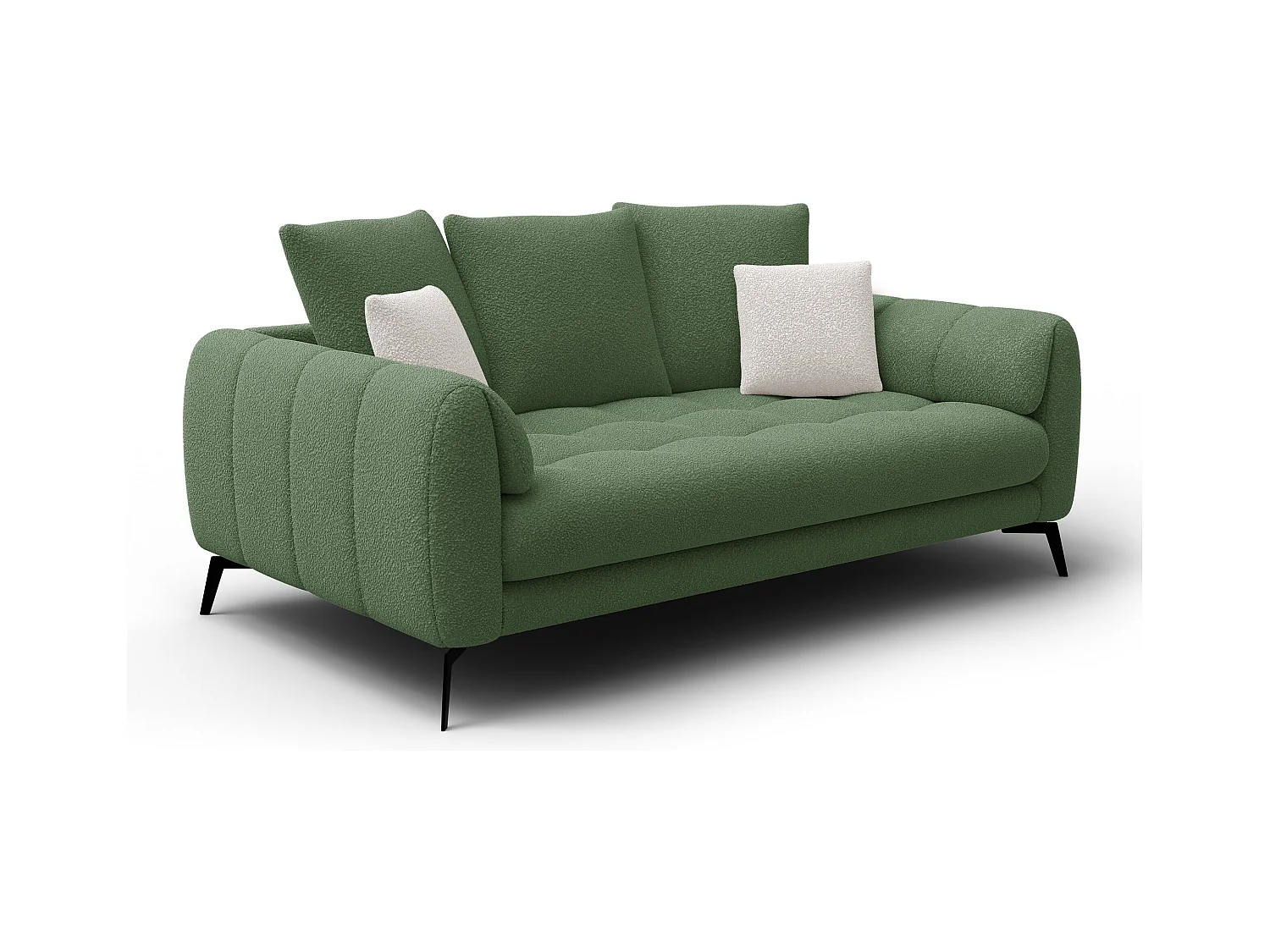 Canapé 2,5 places CALME, tissu olive