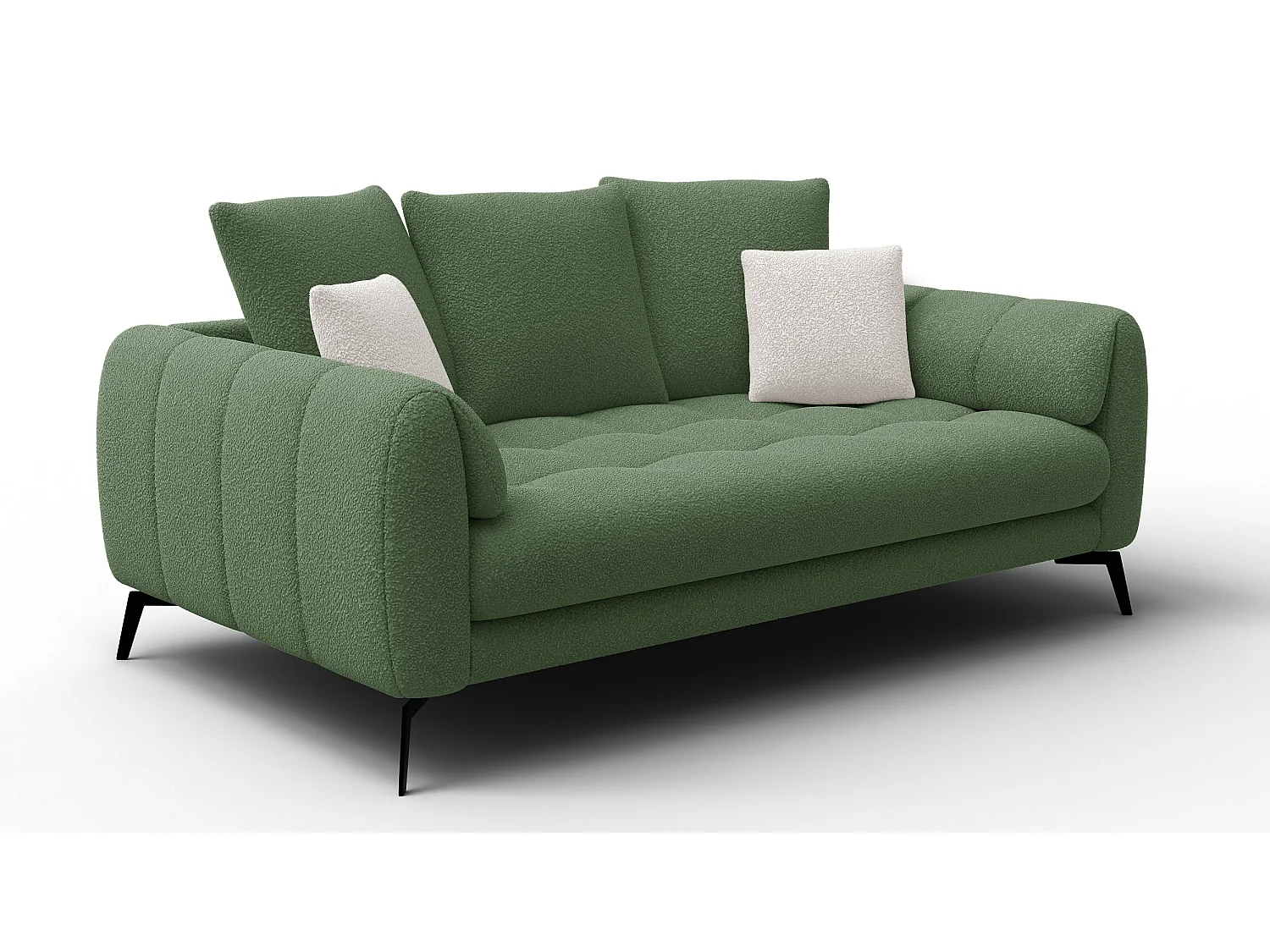 Canapé 2,5 places CALME, tissu olive