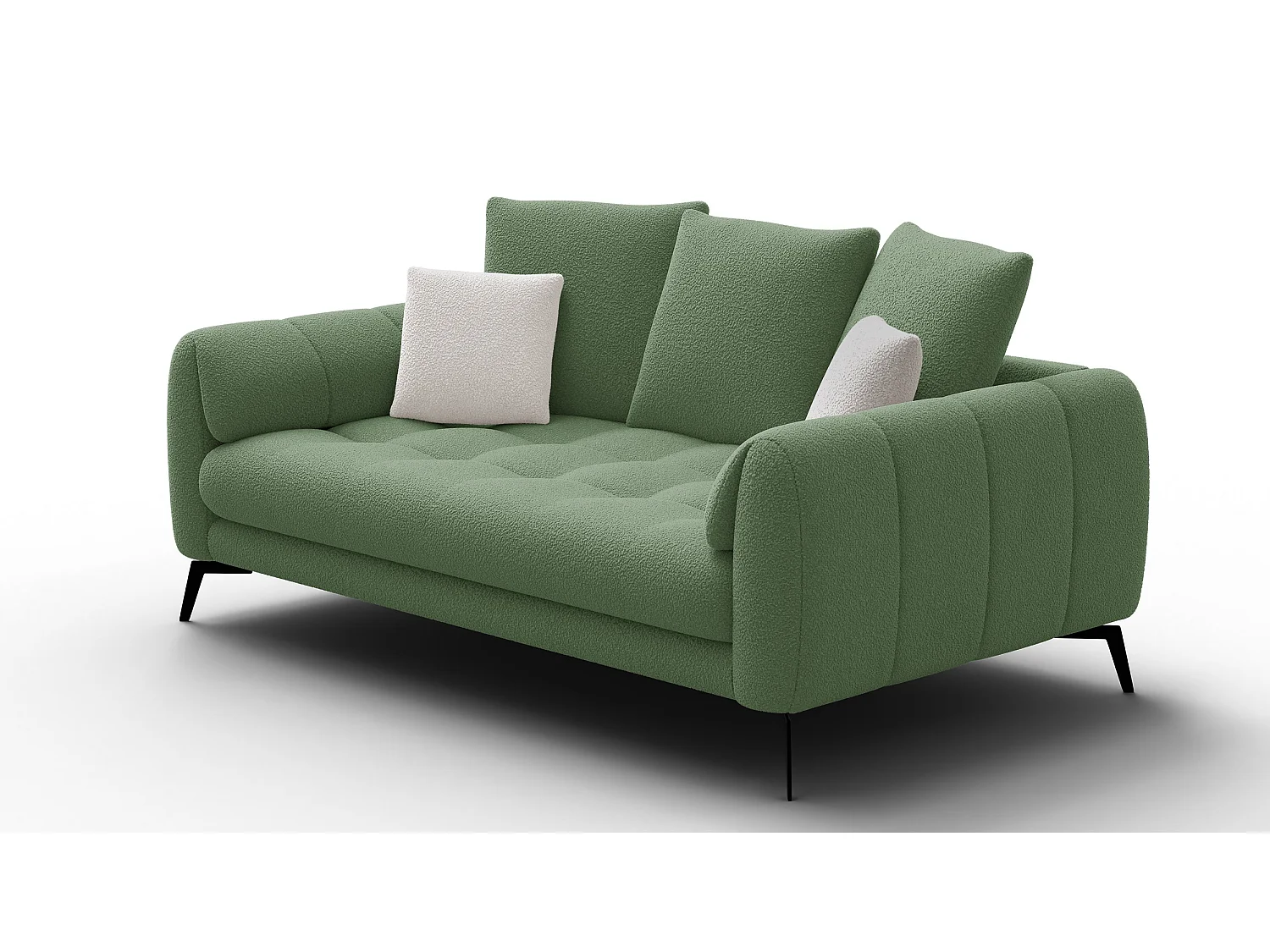 Canapé 2,5 places CALME, tissu olive