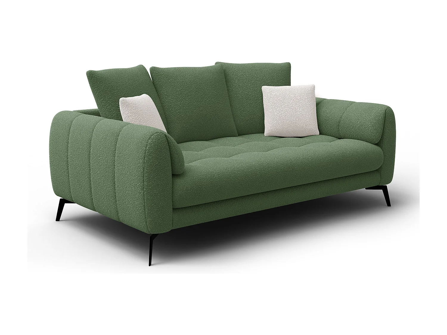 Canapé 2,5 places CALME, tissu olive