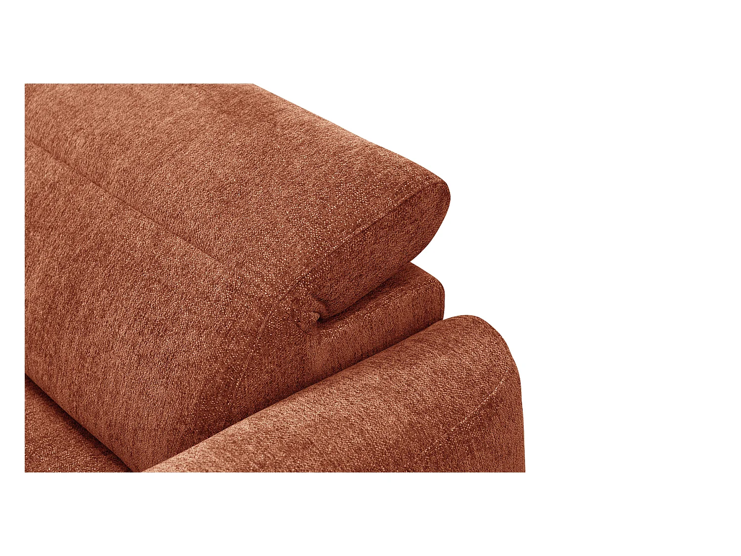 Canapé d'angle 4 places NERO, tissu orange