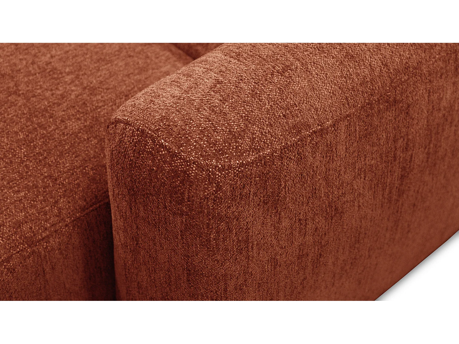 Ecksofa 4-Sitzer links NERO, orange