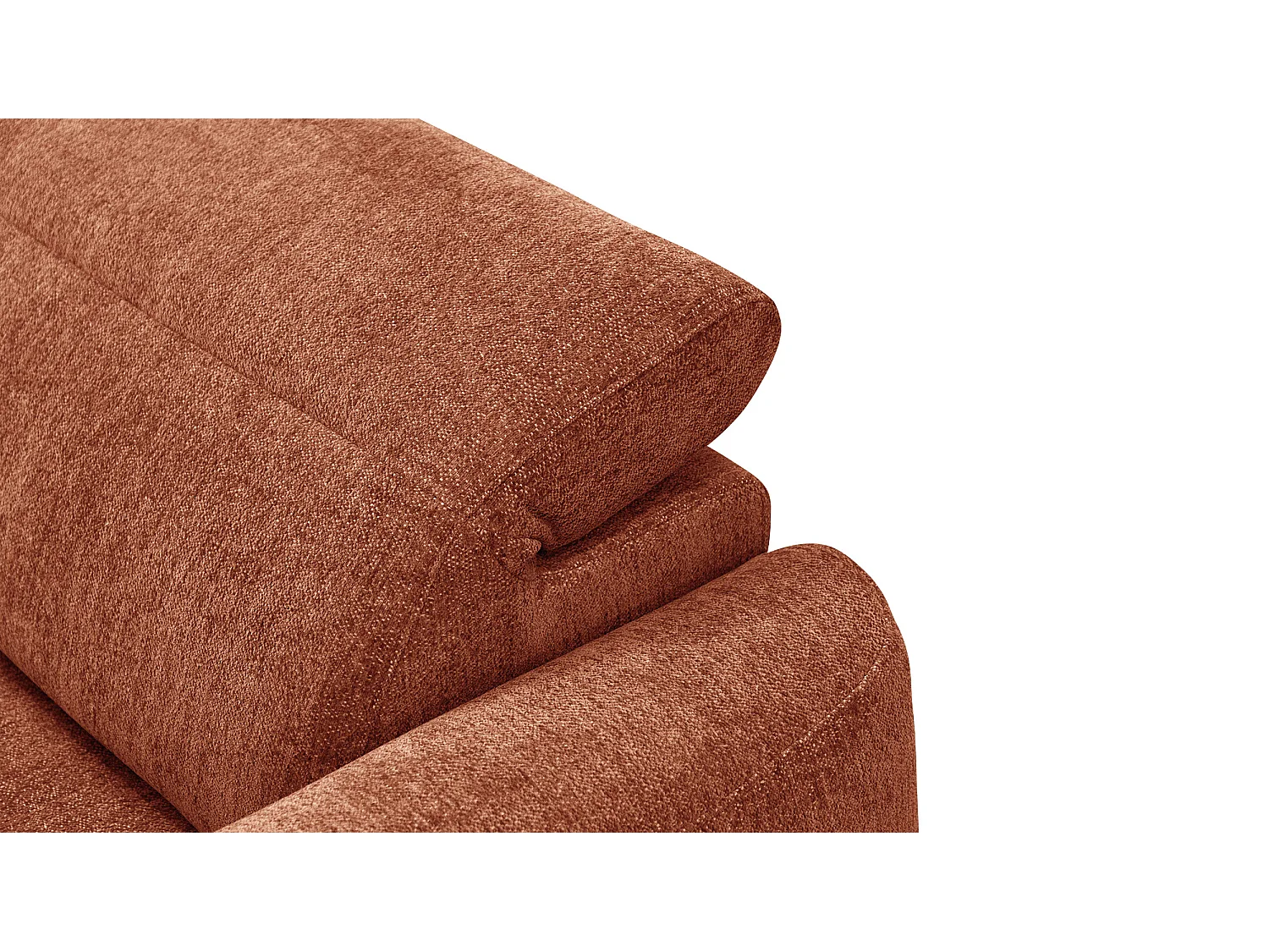 Ecksofa 4-Sitzer links NERO, orange