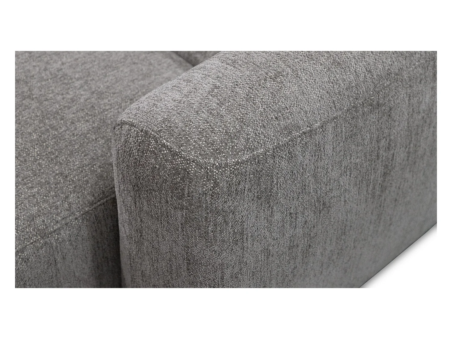 Canapé d'angle 4 places NERO, tissu gris