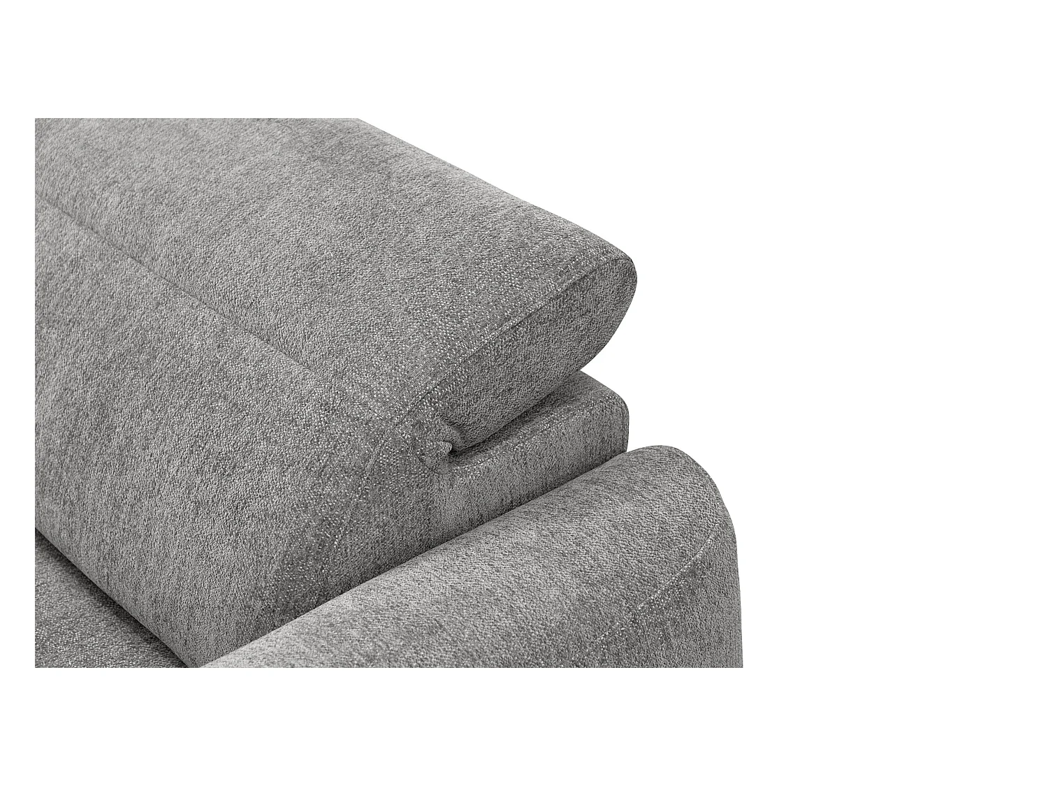 Canapé d'angle 4 places NERO, tissu gris